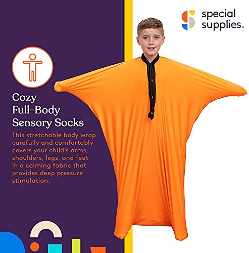 Special Supplies Sensory Body Sock Full-Body Wrap to Relieve Stress, Stretchy, Breathable Cozy Sensory Sack for Boys, Girls