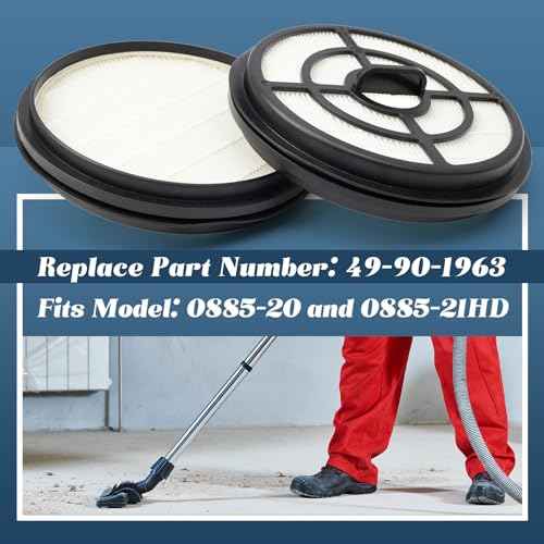 49-90-1963 Replacement Filter 2 Pack Compatible with Milwaukee M18 3 In 1 Backpack Vac Vacuum Filter 0885-21HD 0885-20