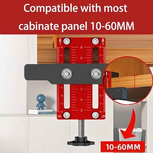 Cabinet Door Installation Positioners, Installation Jig for Cabinet Door, Aluminum Adjustable Mounting Jig Positioning Tool, Cabinet Door Positioning tool Compatible for Most Cabinet Doors