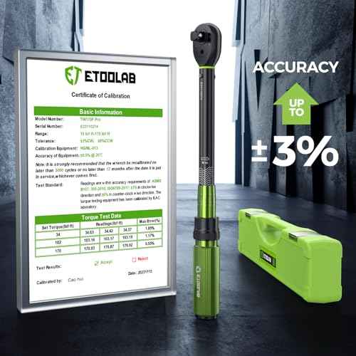 etoolab 1/2" Drive Click Torque Wrench with Deep Impact Socket (6~24mm),Dual-Range¡¼10-170ft.lb/13.6-230.5Nm¡½¡¾3% Precision,10" Extension Bar,Universal Joint,Drill Adapter