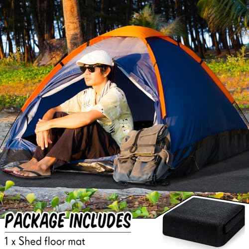 Tinideya 6.5 x 4.9 ft Outdoor Storage Shed Floor Mat Waterproof, Non Slip & Washable Camping Tent Carpet for Outdoor Camping, Lawn Supplies Storage(Storage Shed Not Included)