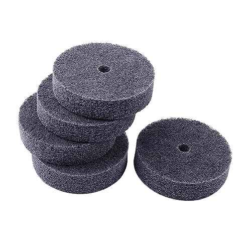 ?????? ???? 5 Pcs 3'' Fiber Buffing Wheel - 3/8'' Arbor Hole Replacement Fiber Buffing Polishing Wheels for Bench Buffer/Bench Grinder