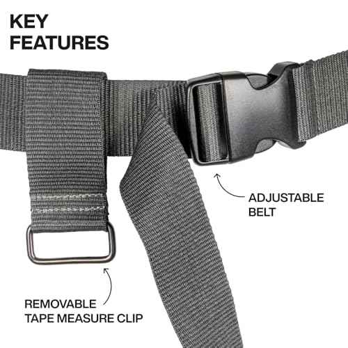 Klein Tools 21022 6-Pocket Tool Apron, Durable Duck Canvas with Riveted Seams, Adjustable 28-Inch to 46-Inch Length Work Belt, Removable Tape Measure Loop