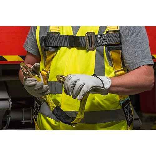 Guardian 01250 Non-Shock-Absorbing Lanyard - 2 ft | Self Locking Steel Hooks | ANSI and OSHA Compliant