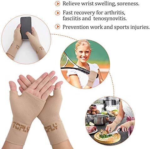 Thumb and Wrist Support for Joint Pain, Tendonitis, Sprain, Hand Instability, Compression Wrist Sleeves with Thumb Support