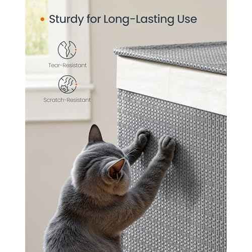 SONGMICS HOME Laundry Hamper with 3 Section, Large 140 L Rolling Laundry Basket with Wheels, Rattan Clothes Basket with Lid, Removable Liner with Handles, Dove Gray and Matte White ULCB602G01