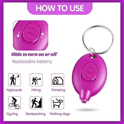 50 Pcs Mini UV LED Keychain Flashlight 395nm UV Light Black Light Keychain Flashlight Portable UV Keychain Flashlight for PET Urine Passport ID Card and Currency, UV Light Key Ring Light Torch