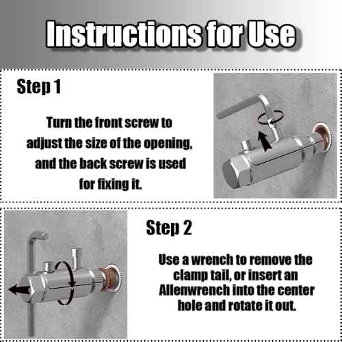 Broken Pipe Extractor Tool, Broken Bolt & Screw Remover, Extract Stripped Threads, Damaged Pipes and Faucet Valves, for 1/2¡±, 3/4¡±, 1¡± Pipes