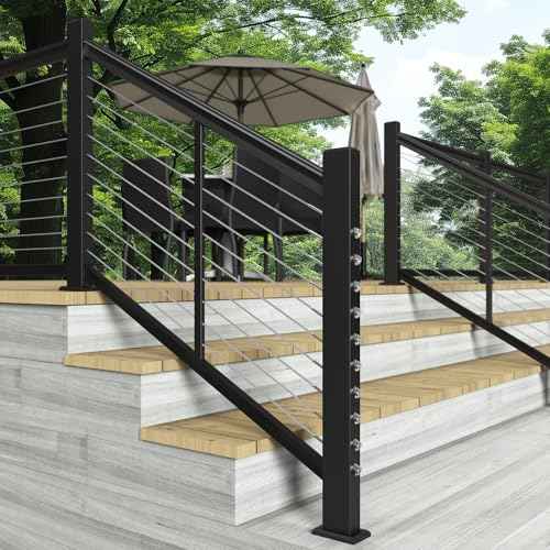 BLIKA 30 Pack 3/16" Invisible Cable Railing kit, T316 Stainless Steel Invisible Receiver and Swage Stud End for 3/16 Inch Cable Railing, Deck Stair Threaded End Fitting for 2"x2" Wood & Metal Posts