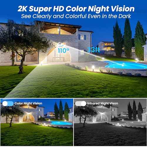 2K Security Cameras Wireless Outdoor, Free Cloud Storage, Integrated Spotlight & Siren, AI Motion Detection, 2-Way Audio, 1-6 Months Battery Life, Cameras for Home Security Support 5GHz WiFi, IP66