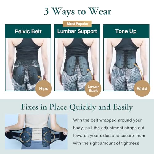 Lumbar Support Back Brace (Official) - Enhances Comfort, Breathable Design, Lower Back Belt, Posture and Spine Support (M size, 29-33 in)