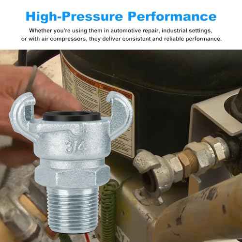 3/4 Chicago Fitting for Air Hose Fitting, NPT Male End Chicago Fitting,Universal Air Hose Fitting, Iron 2 Lug Universal Coupling
