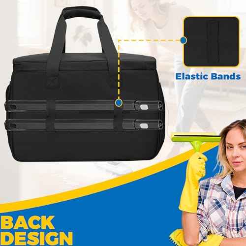 Steam Cleaner Carrying Bag Compatible with Dupray Neat Steam Cleaner, Multiple Storage Pockets for Dupray Neat Plus Steam Cleaner and Accessories, Bag Only, Quilted Black