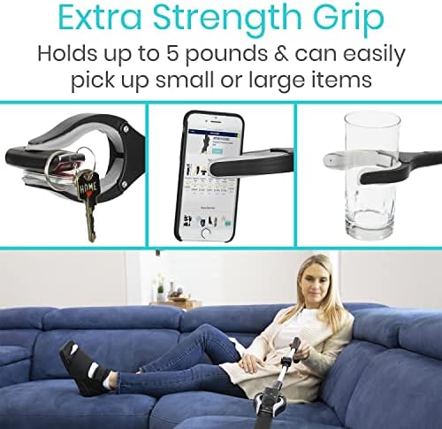 Vive 32" Grabber Reacher Tool - Foldable Pickup Stick with Rotating Jaw & Sensitive Trigger - Heavy Duty Mobility Grip Hand Aid - Extra Reach Extender Claw for Seniors, Elderly, Handicap