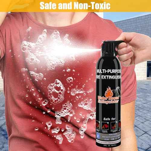 Fire Extinguisher for Home, 6 Pack Vehicle Fire Extinguishers with Mount, Portable Fire Extinguisher Effective on A, B, C, K Fires, Water-Based Extinguisher for Car Boat Office Truck Kitchen Garage RV