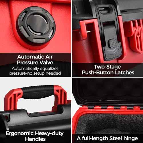 Case for Milwaukee M18 Impact & Torque Wrench ? Waterproof Hard Tool Box for Milwaukee 18V/20V Cordless Impact Wrench & 1/2" 3/4" 3/8" Torque Wrenches, Battery & Charger Storage (Case Only)