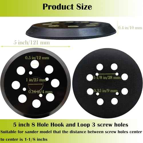 2 Pack 5" Universal Hook and Loop Orbital Sander Pad for Ryobi RS290, RS240, RS280, Ridgid R2600, R2601, Craftsman 315112170, 315116940 ROS Orbital Sander