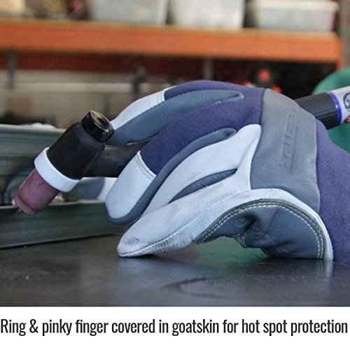 Revco T50 Men's Tigster Flame Resistant Welding Gloves Blue/White Medium