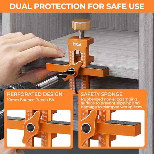 Imbot Cabinet Door Installation Positioner for quick and accurate setup£¬Easily Adjustable Aluminium Alloy Versatile Cabinet Door Positioning Tool for Installing Frameless or Face Frame Cabinet Doors