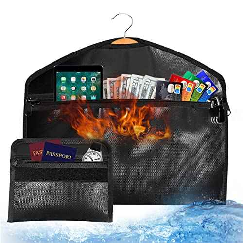 Sdstone Hanger Diversion safe with Lock, Fireproof Hanger Safe with Small Fireproof Bag,Secret Safe Under Clothes with Hidden Compartment to jewelry safes for home or Travel Safe 1 pack