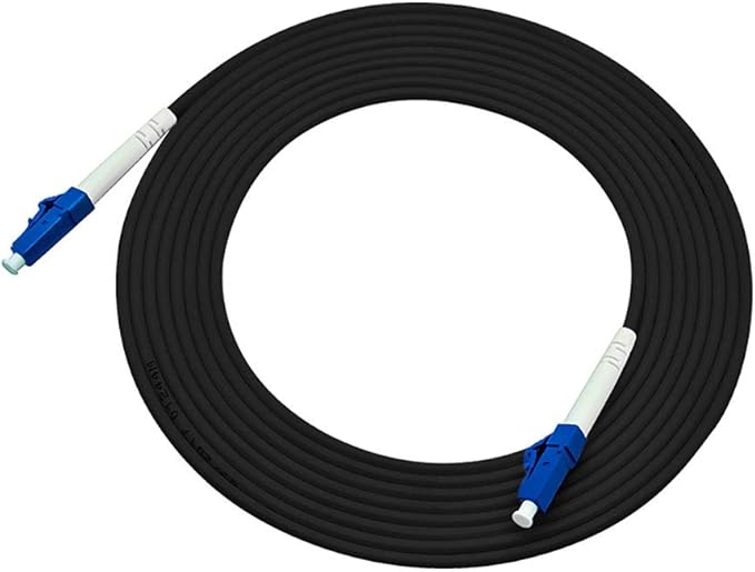 Jeirdus 3M LC to LC Outdoor Armored Simplex 9/125 SM Fiber Optic Cable Jumper Optical Patch Cord Singlemode 3Meters 10ft LC-LC