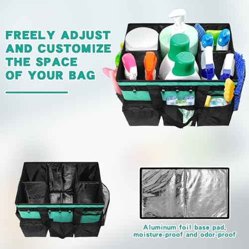 Wearable Cleaning Caddy Bag,WithDetachable Divider cleaning bags for housekeepers, With Adjustable Shoulder Strap for Cleaners & Housekeeper