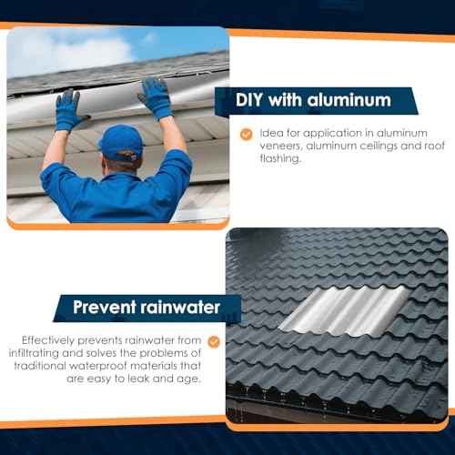 Aluminum Flashing Roll Roof Flashing ? 12 Inch x 50 Ft | 0.3mm Thick Metal Roof Flashing for Windows, Doors, Siding, and Roofing Seals, Aluminum Roof Panels Preventing Roofing Stains and Moss