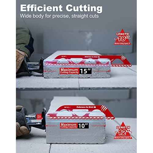 EZARC Demolition Masonry Reciprocating Saw Blades 12 Inch/18 Inch, Carbide Sawzall Blades for Cutting Aerated Concrete and Hollow Brick, 2-Pack
