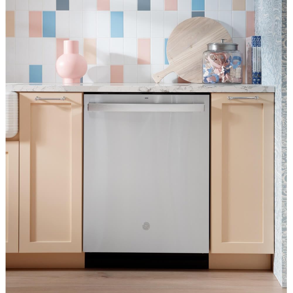 GE GDT650SYVFS 24 in. Top Control Built-in Tall Tub Dishwasher in Fingerprint Resistant Stainless with Dry Boost, 3rd Rack, and 47dBA