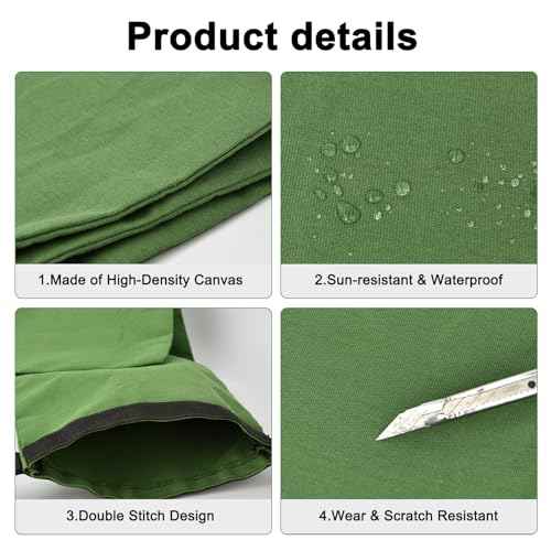 10Pcs Long Canvas Reusable Flooding Sandbags with Insert Buckle. Easy Handle Flood Protection Barrier for Home Door Window Basement Garage Floor Flood Control - 11"x28"