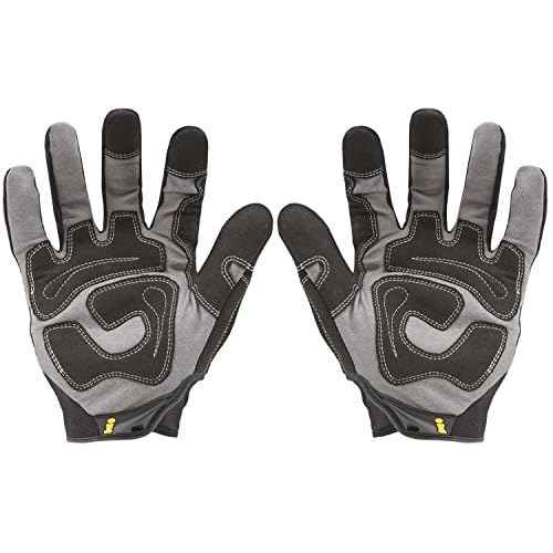 Ironclad General Utility Work Gloves GUG, All-Purpose, Performance Fit, Durable, Machine Washable (1 Pair) Black