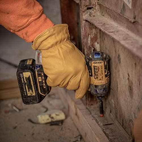 Wells Lamont Men's Winter Work Gloves, | Puncture, Abrasion Resistant | 100-gram Thinsulate, Cowhide Leather, Fleece-Lined Leather | Extra Large (1108XL), Saddletan