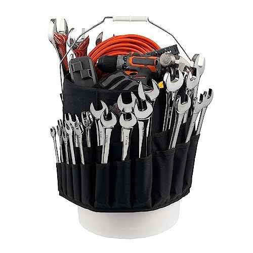 Bucket Boss Wrench Boss Bucket Tool Organizer in Black, AB30020