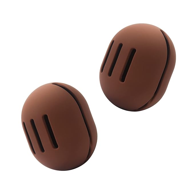 FERYES 2 PCS Makeup Sponge Holder Ã¢ÂÂ Shatterproof Eco-Friendly Silicone Beauty Make Up Blender Case for Travel - Brown