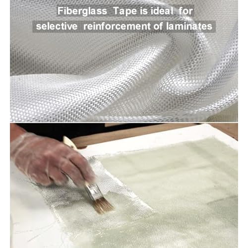 Fiberglass Cloth Tape | 6 oz | Glass Fiber Mesh Joint Tape ??Repair and Reinforcement Heat Insulation E-Glass Size 1 inches Wide, 33 Yards (2.5cm x 30m
