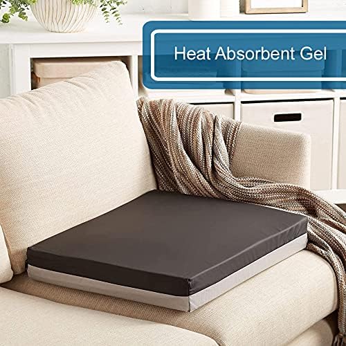 McKesson Seat Cushion for Wheelchairs and Office Chair, Foam/Gel, 20 in x 18 in x 3 in, 1 Count