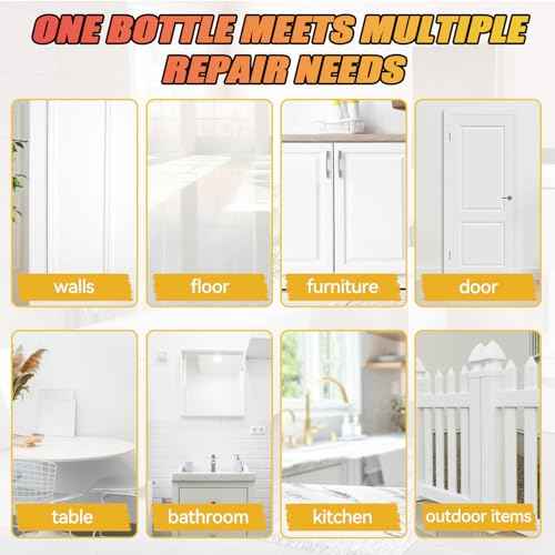 White Touch Up Paint, Multi Surface Touch up Paint Pen for Wall, Door, Cabinets, Wood, Furniture (2.0 Ounxce)