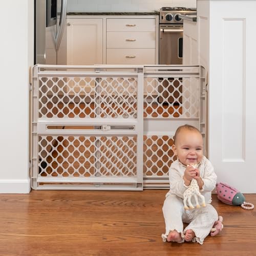 Toddleroo by North States - Supergate Ergo Baby Gate: Plastic Baby Gate for Stairs & Doorways - Adjustable Indoor Safety Gate - Made in USA - 26 to 42 Inches Wide - 26 Inches Tall - Sand