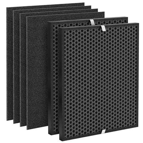 Premium Replacement Filter Compatible with AD3000 Air Purifi-er, Includes 2 Activated Carbon Filters + 4 Pre-filters