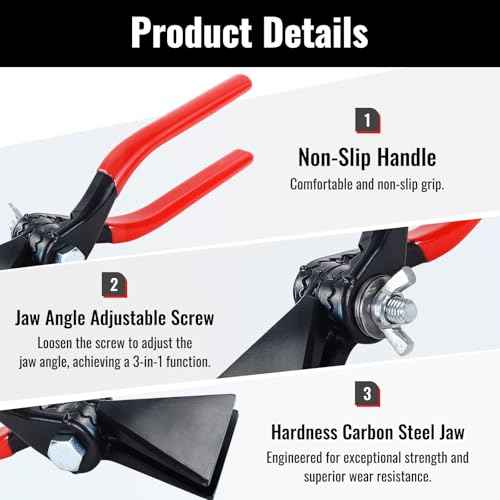 YHK 3 in 1 Sheet Metal Bender, Hand Seamer for Metal Flattening, Jaw Metal Bending Pliers for Bending, Flattening and Seaming Metal, Mental Bender Tools for Metal Processing
