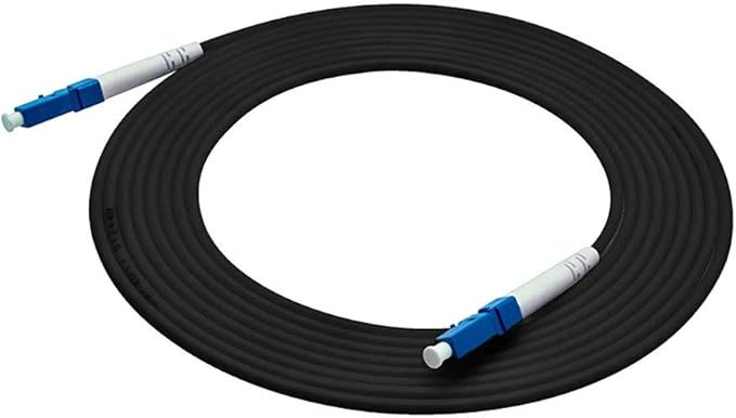 Jeirdus 3M LC to LC Outdoor Armored Simplex 9/125 SM Fiber Optic Cable Jumper Optical Patch Cord Singlemode 3Meters 10ft LC-LC