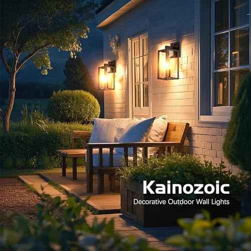 Dawn to Dusk Outdoor Sensor Motion Sensor Light Fixture Waterproof Porch Lights Anti-Rust Exterior Wall Mount Light Outdoor Wall Lantern for Patio Front Door Garage - 2 Pack
