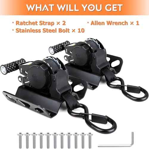 2PCS Retractable Ratchet Straps for 2015-2025 Ford F150 & Raptor, 10 Ft Super Duty Truck Self Retracting Tie Down Anchor Auto Ratchet Straps Replacement for F-150/F250/F350/F450/F550 Bed Accessories
