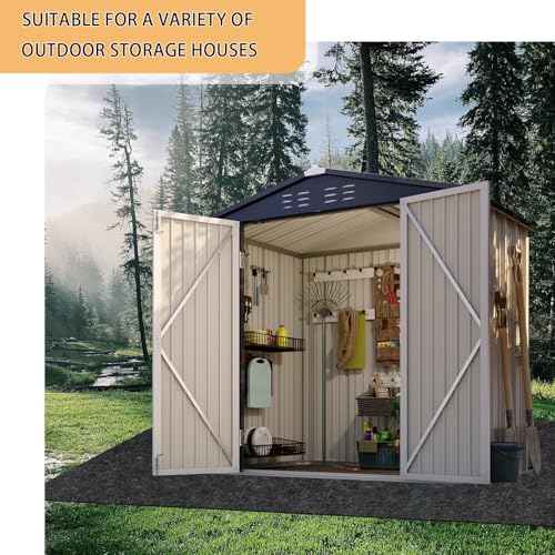 Qivine Outdoor Storage Shed Mat 6¡¿4 Ft, Waterproof Carport Flooring Mats, Anti-Slip Patio Furniture Carport Pad with Thickened Soft for Dust, Oil, Protection, Storage Building