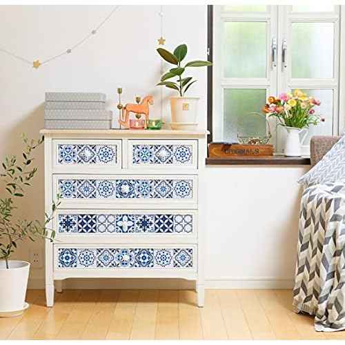 Timeet Blue Wallpaper Glossy Surface Thicken Waterproof Contact Paper Decorative Self Adhesive Film Peel and Stick Wallpaper Decorative Wall Paper for Countertop Shelf Drawers Liner 17.7"x78.7"