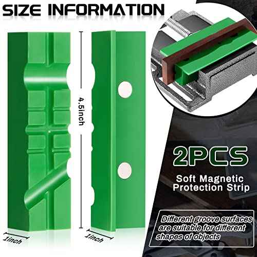 Tools Drill Press Vise Metal Press Vice Workbench Drill Vise Clamp with 2 Pieces Magnetic Pads Multi Grooved Pads Set for Daily Working Supply(3 Inch)