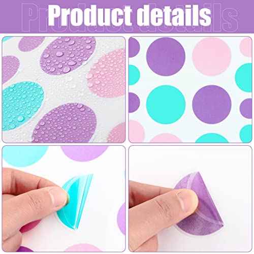 288 Pieces Dots Wall Stickers Large Circle Wall Decal for Bedroom Assorted Polka Dot Stickers Playroom Nursery Removable Vinyl Decal s, 8 Sheets (Green, Purple, Pink)