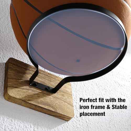 Wall Mount Basketball Holder, Ball Storage Holders Display Rack for Autograph Basketball, Football, Soccer, Volleyball Collection, Sports Accessories Organizer for Player Fans