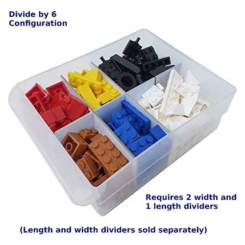 (24-Pack) Large Drawer Configurable Length Dividers compatible with Akro-Mils Plastic Storage Craft Cabinets, (Dividers Only)