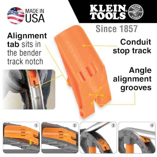 Klein Tools 51612 Conduit Bender 3/4-Inch Angle Setter, Made in USA, For Use With Klein Tools Conduit Benders (Cat Nos. 51607 and 51604)